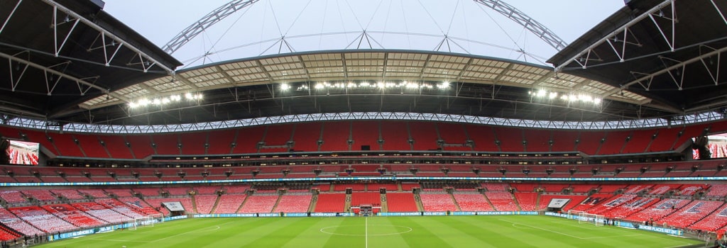 Top football stadiums in England