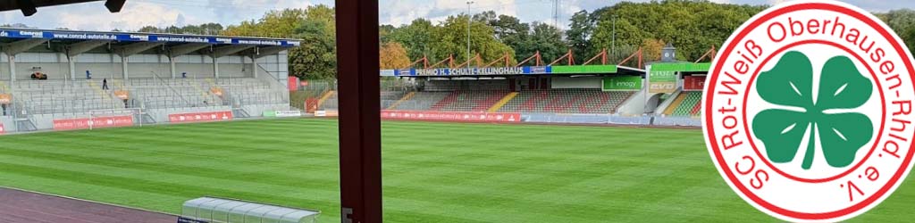 Fanion Football Rot-Weiss Oberhausen – Allemagne – Taille 37 X 24 Cm