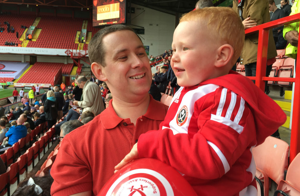 Alex and Daddy in the ground