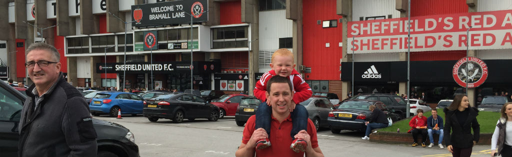 Alex and Daddy at the South Stand