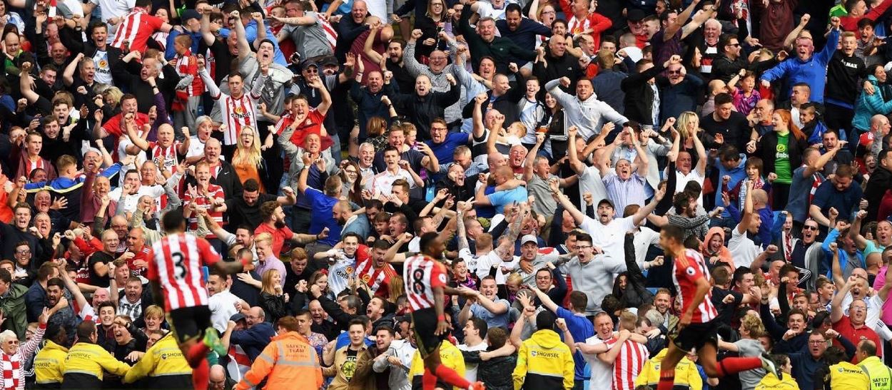 Football fans celebrating