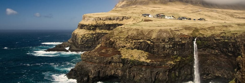 The Faroe Islands provide one of the most stunning backgrounds for an international game of footy