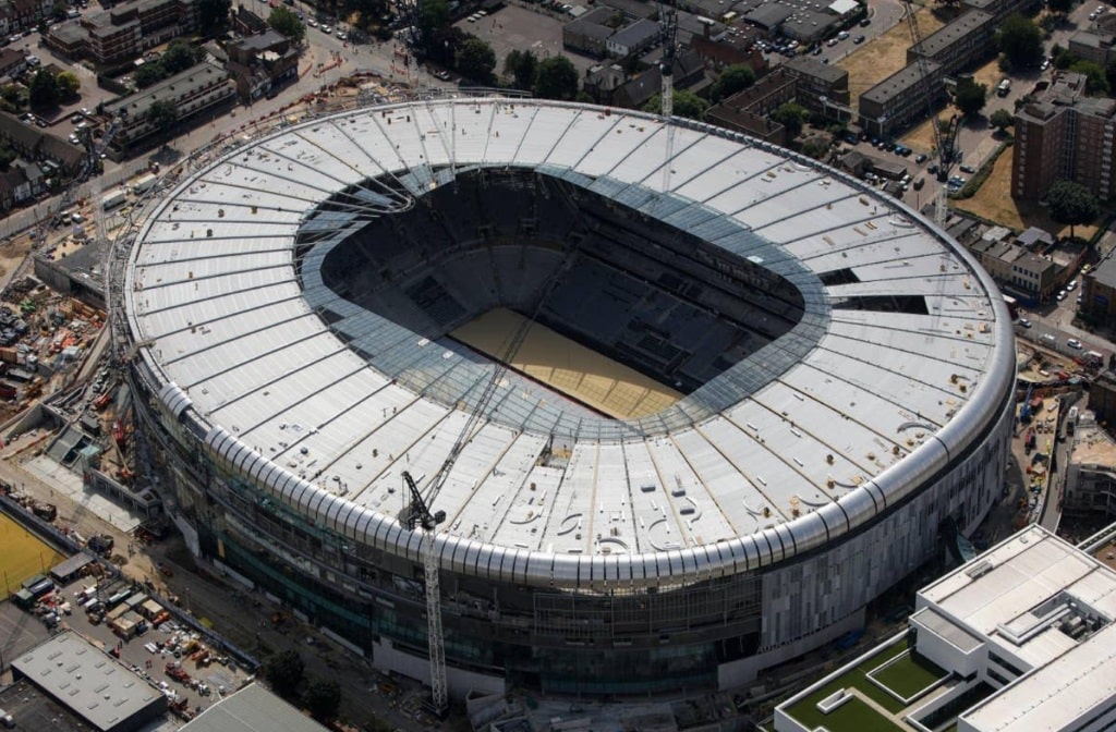 Construction work at Spurs' new Tottenham Hotspur Stadium