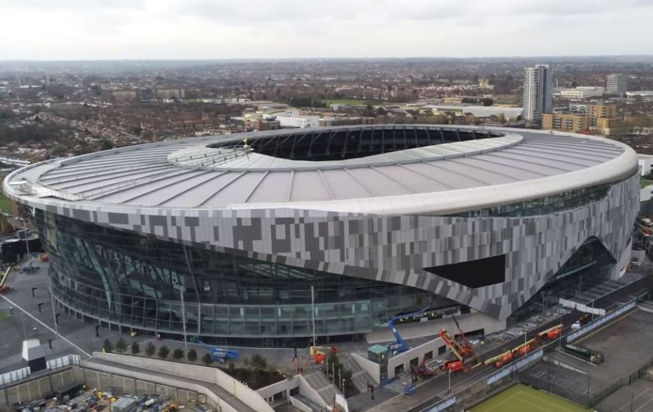 Exterior shot of Tottenham Hotspur stadium