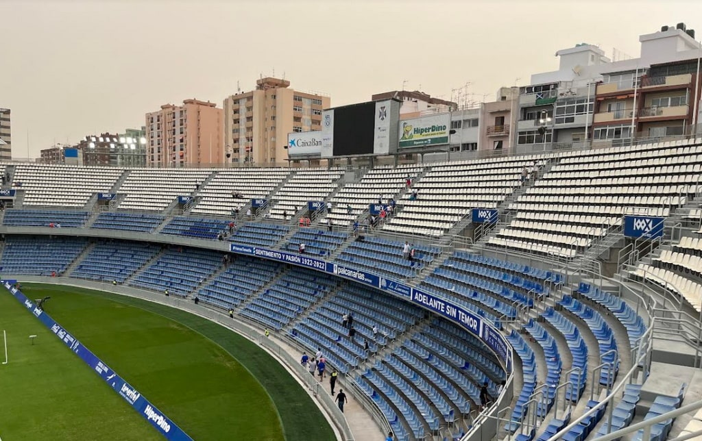 Behind the goal at CD Tenerife