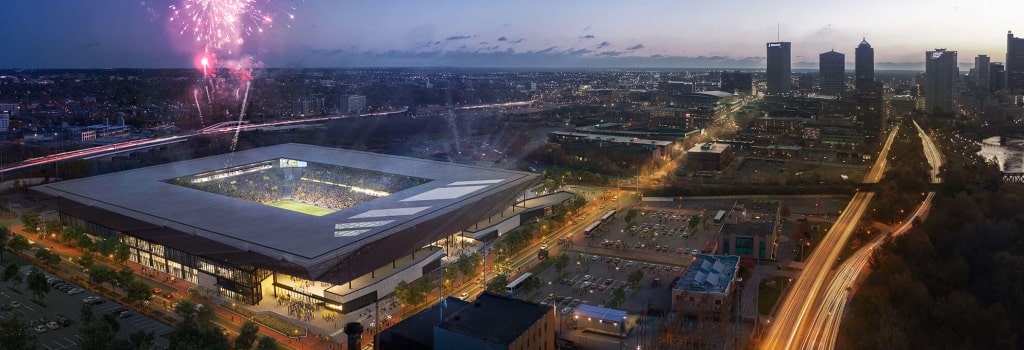 New Columbus Crew stadium: Aerial