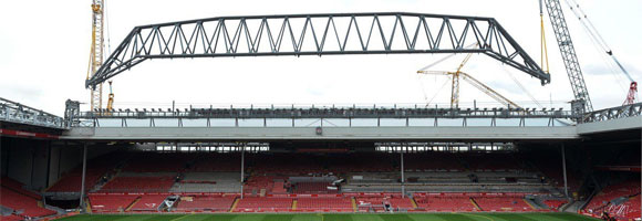 New stand taking shape at Anfield