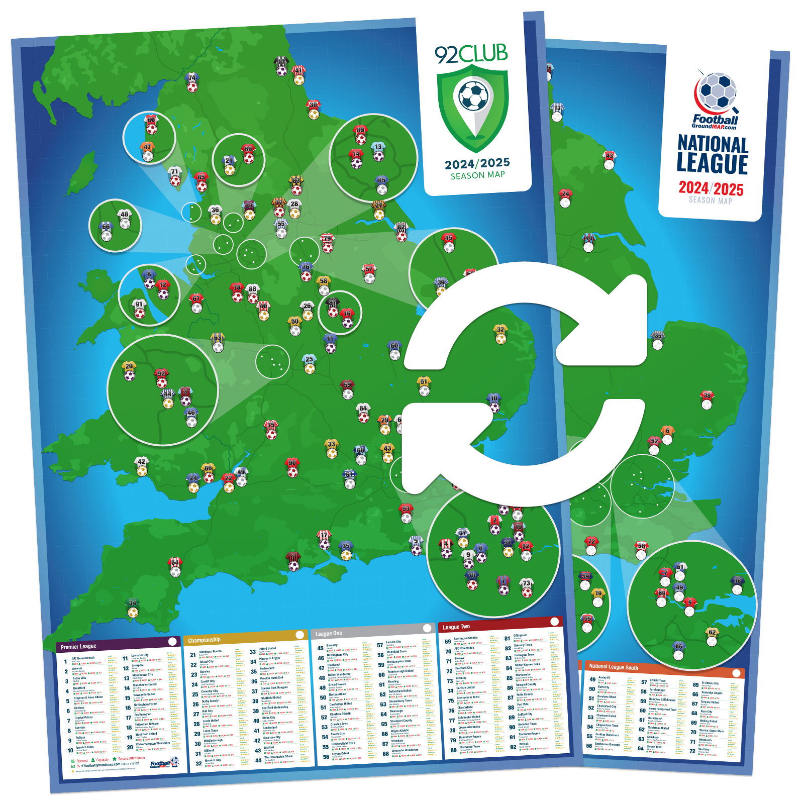 Groundhopper Guides' Map of the 2023-24 Spanish Football Clubs