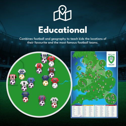 92 Club and National League Football Stadium Poster - 2024/2025 Season